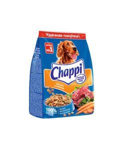 Chappi dry dog food, hearty meat lunch