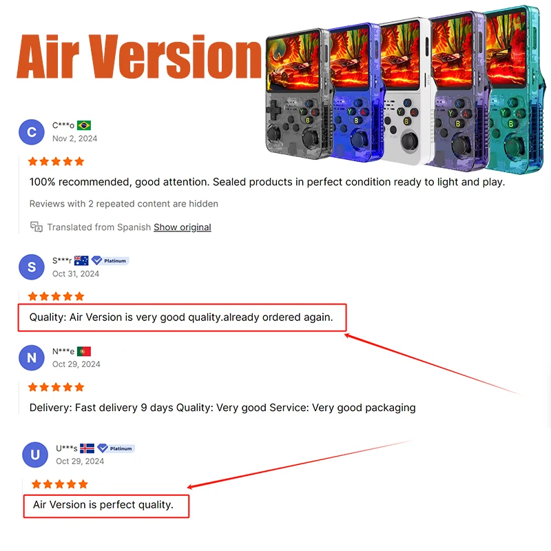 2026 New Air Version RGB20S RG35XX X6 R36S Mini Retro Hand Held Console Game Video Game - 图片 3