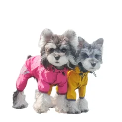 Waterproof Full-Body Cape for Small and Medium-sized Dogs Polyester Raincoat with Classic Style for Bichon Frise in Winter