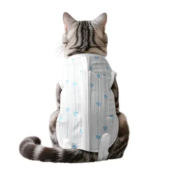 Eco-friendly Heart-Shaped Anti-Lick Neutering Polyester Dogs Winter Vest Modern Print XL New Year's Postpartum Surgical Care