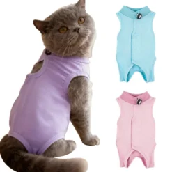 Convenient Soft Cat Sterilization Clothing Thin Anti-licking Puppy Jumpsuit Breathable Pet Vest Clothing Summer