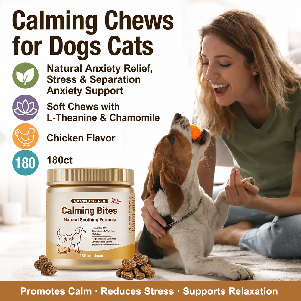 Calming Bites Soft Chews for Dogs and Cats, Chicken Flavor, 180 Count - Image 4