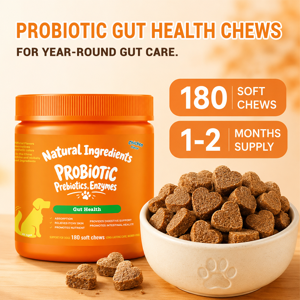Probiotic Gut Health Soft Chews for Dogs, Chicken Flavor, 180 Count - Image 2