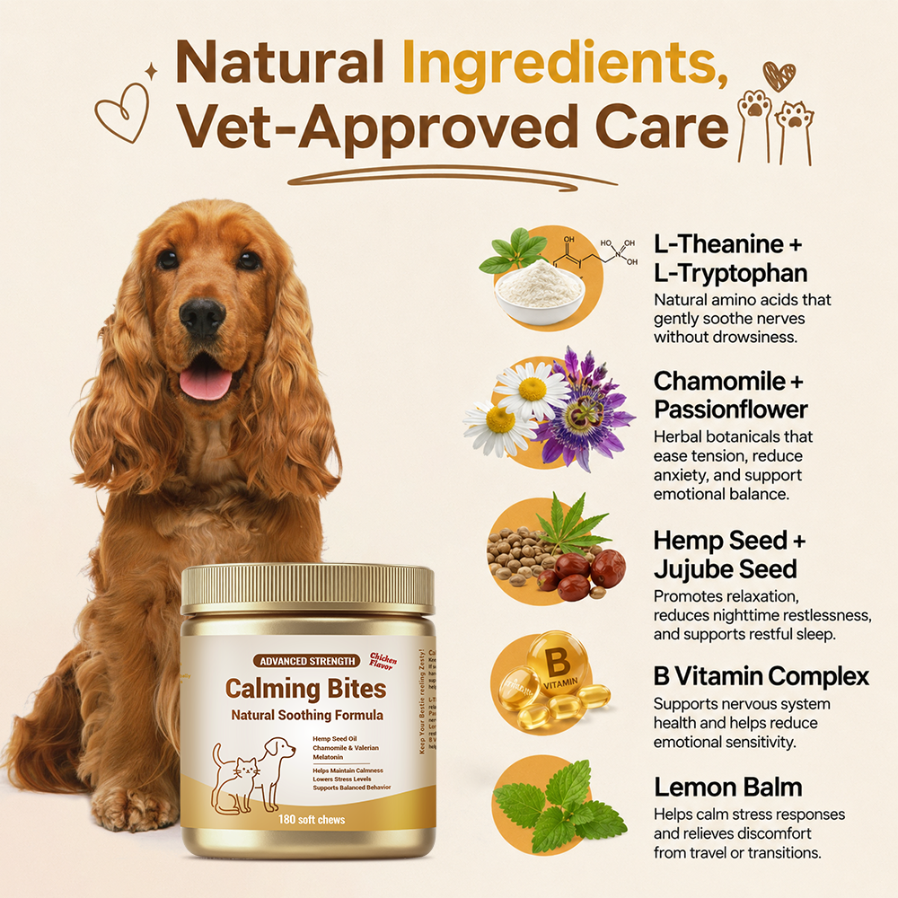 Calming Bites Soft Chews for Dogs and Cats, Chicken Flavor, 180 Count - Image 6