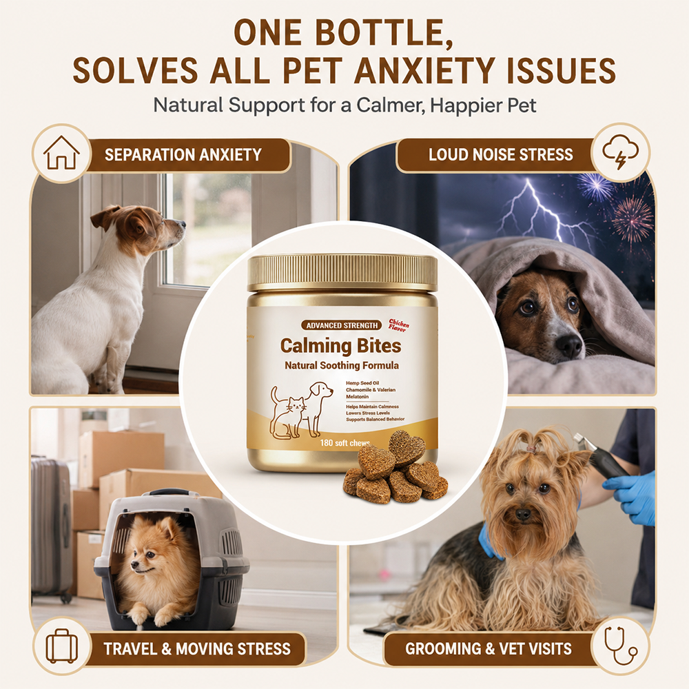 Calming Bites Soft Chews for Dogs and Cats, Chicken Flavor, 180 Count - Image 2