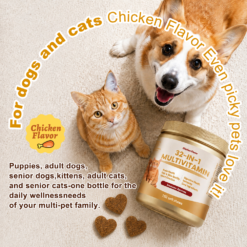 32-in-1 Multivitamin Soft Chews for Dogs and Cats, Chicken Flavor, 180 Count