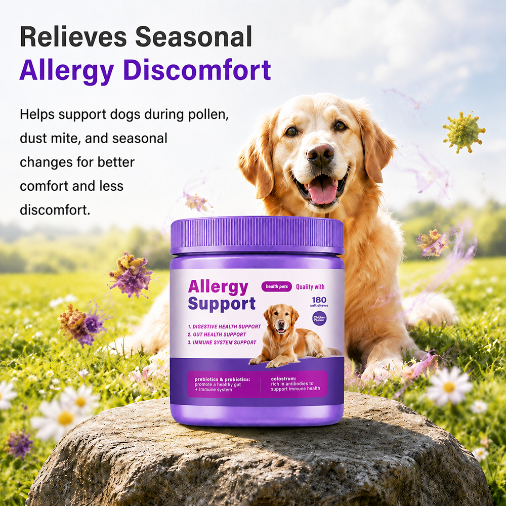 Allergy Support Soft Chews for Dogs and Cats, Chicken Flavor, 180 Count