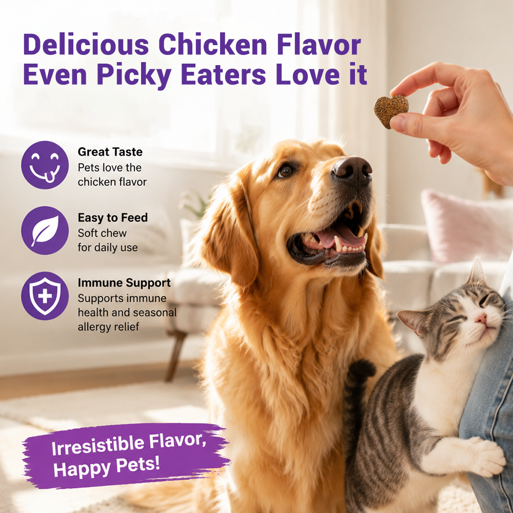 Allergy Support Soft Chews for Dogs and Cats, Chicken Flavor, 180 Count - Image 2