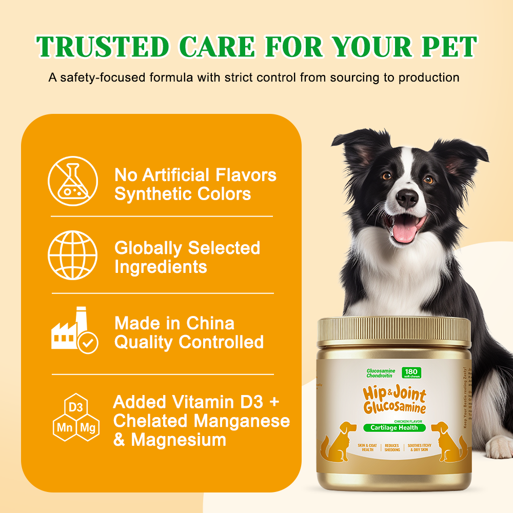 Hip & Joint Support Soft Chews for Dogs and Cats, Chicken Flavor, 180 Count - Image 7