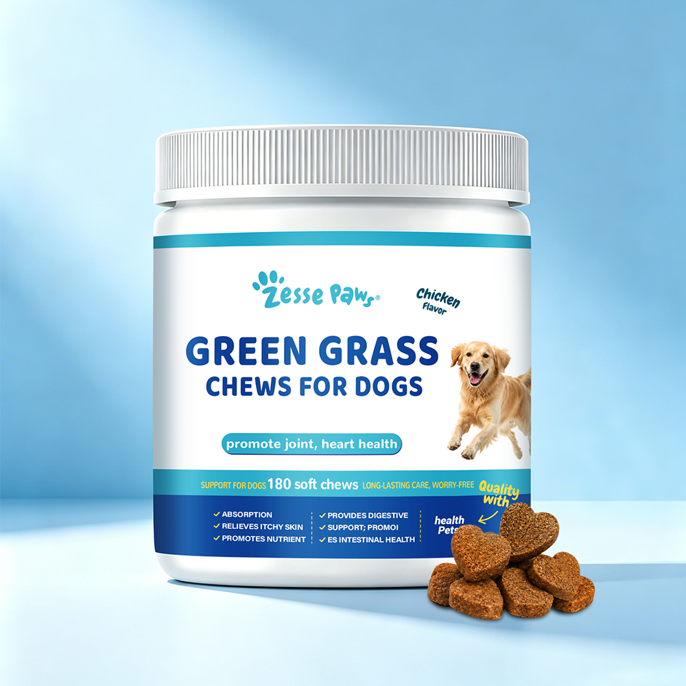 Green Grass Soft Chews for Dogs, Chicken Flavor, 180 Count