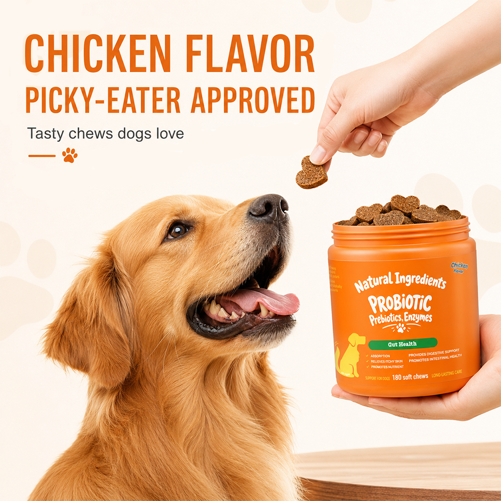 Probiotic Gut Health Soft Chews for Dogs, Chicken Flavor, 180 Count - Image 7