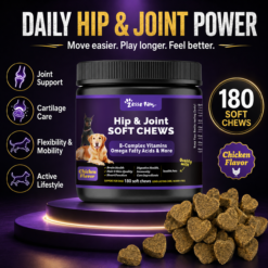 Hip & Joint Soft Chews for Dogs, Chicken Flavor, 180 Count