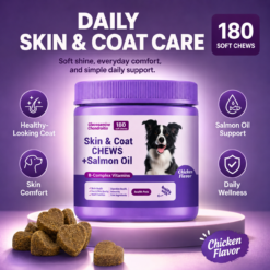 Skin & Coat Soft Chews for Dogs, Chicken Flavor, 180 Countc
