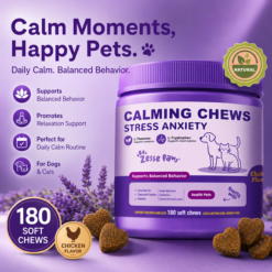 Calming Support Soft Chews for Dogs and Cats, Chicken Flavor, 180 Count
